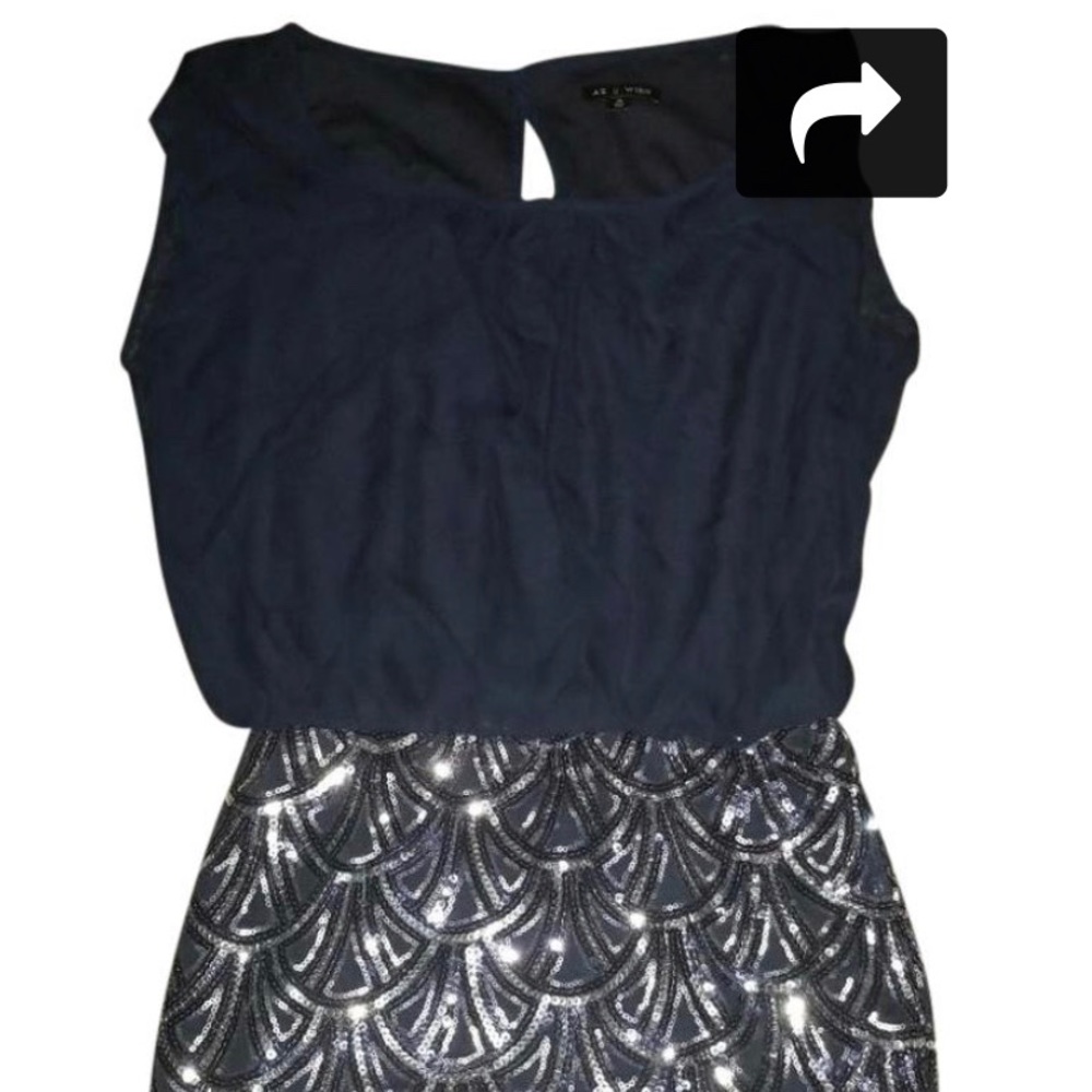 As U Wish - Sequin Blouson Dress